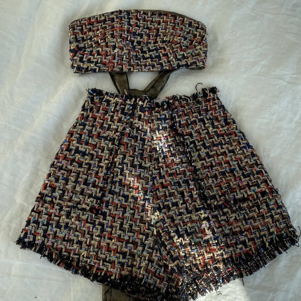 Hand-made short and top set